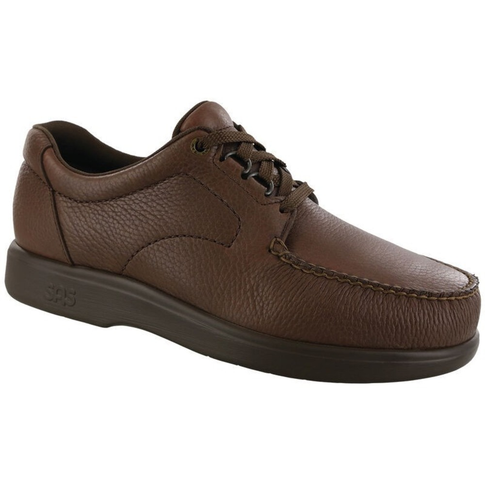 SAS Bout Time Mulch Mens Size 12.5 Wide Brown‎ Lace Up Leather Shoes - NEW
